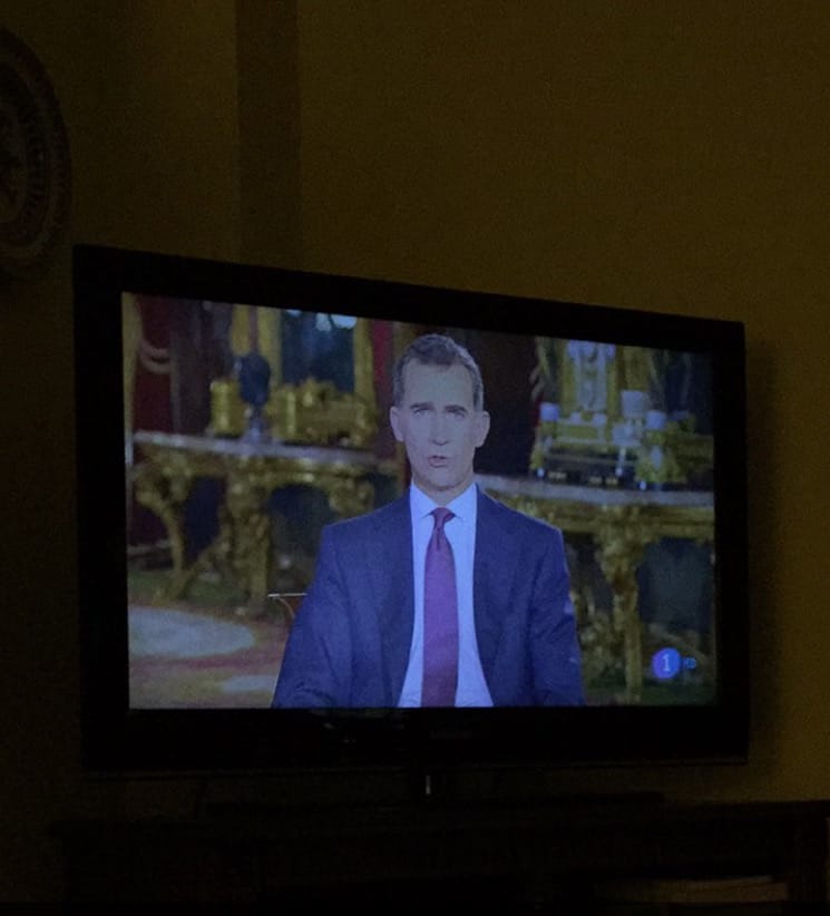 King Felipe VI of Spain spreading holiday joy as he gives a Christmas address, which is broadcasted all over the country on Christmas Eve. 