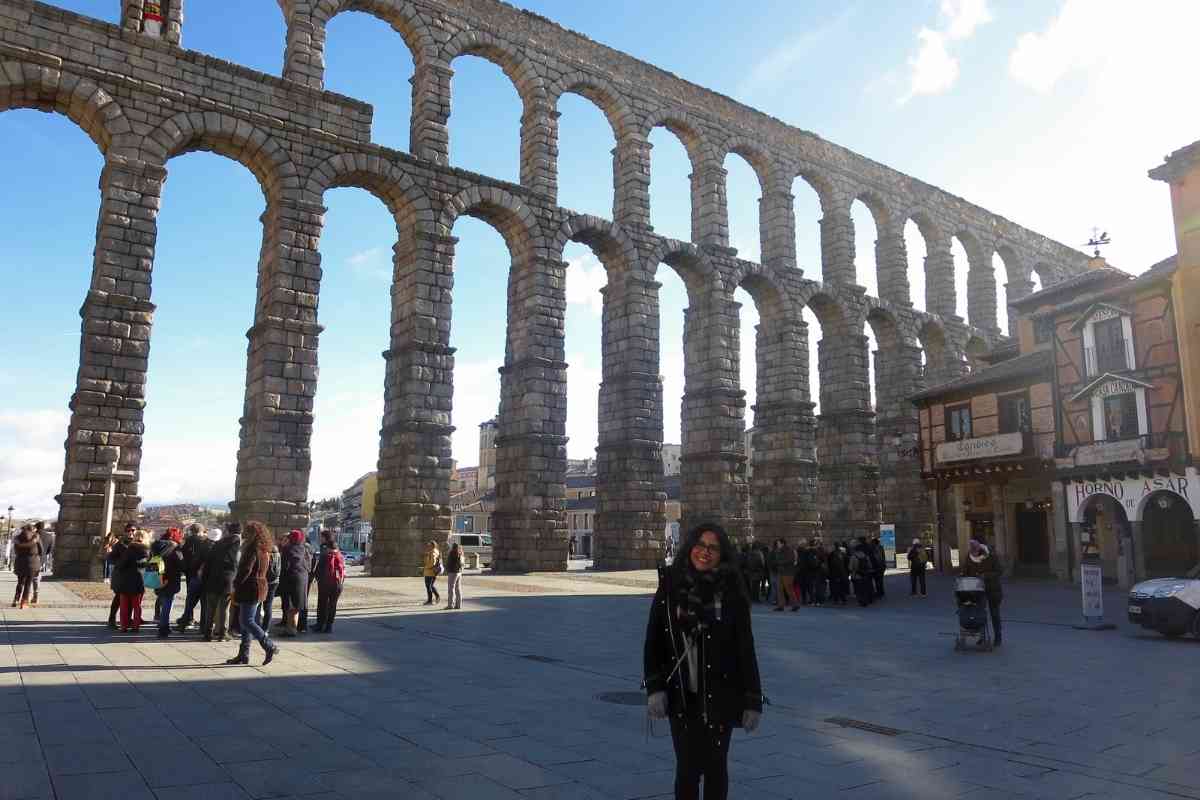 segovia, madrid, spain roman aquaduct