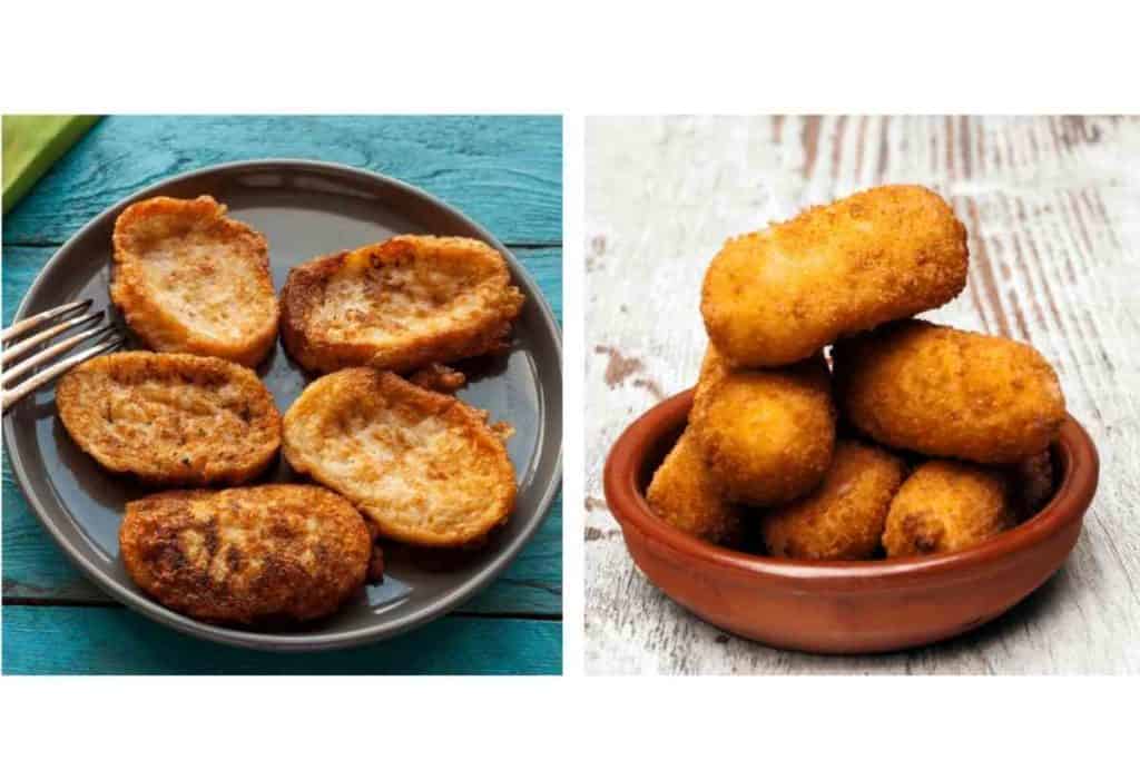 golden torijjas and tuna croquettes