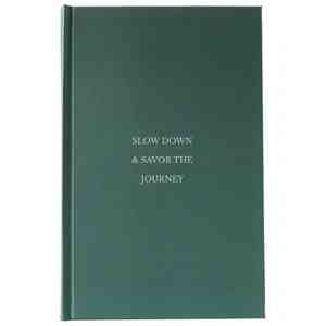 green travel journal slow down  & savor the journey