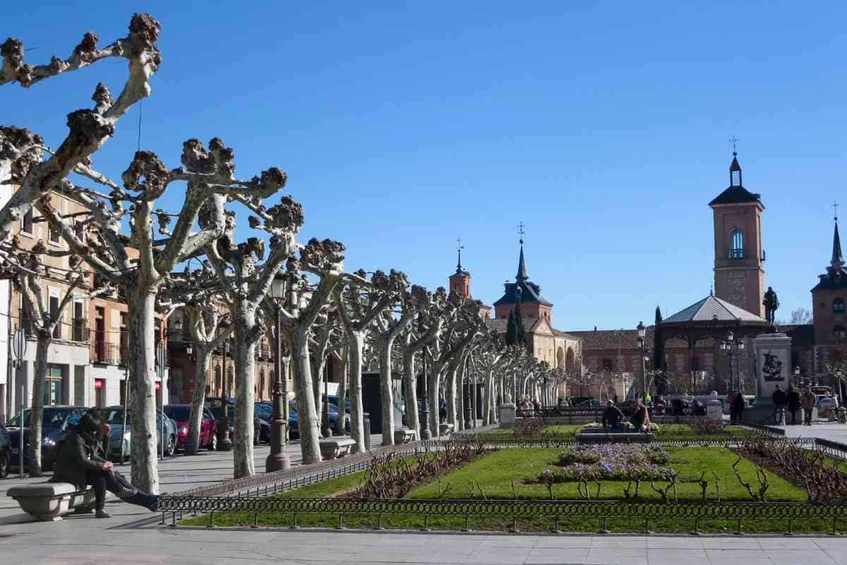 alcala de henares, madrid, spain town square