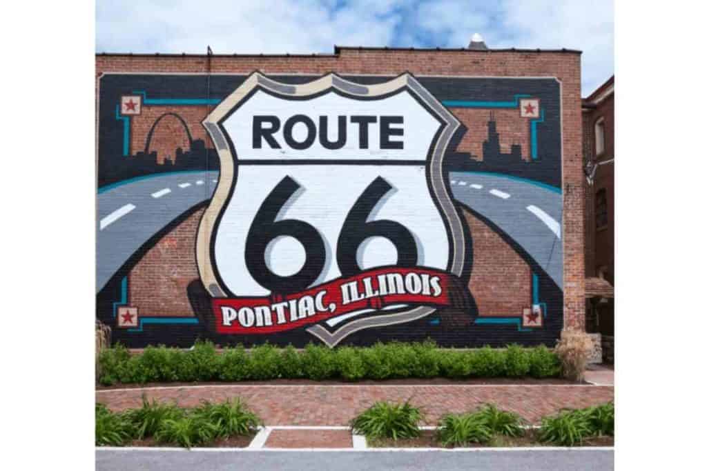 Route 66 Mural in Pontiac, Illinois