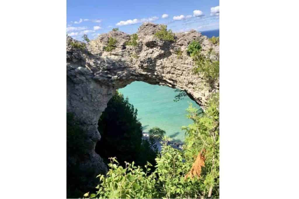 Arch Rock Park in Mackinac Island, Michigan
