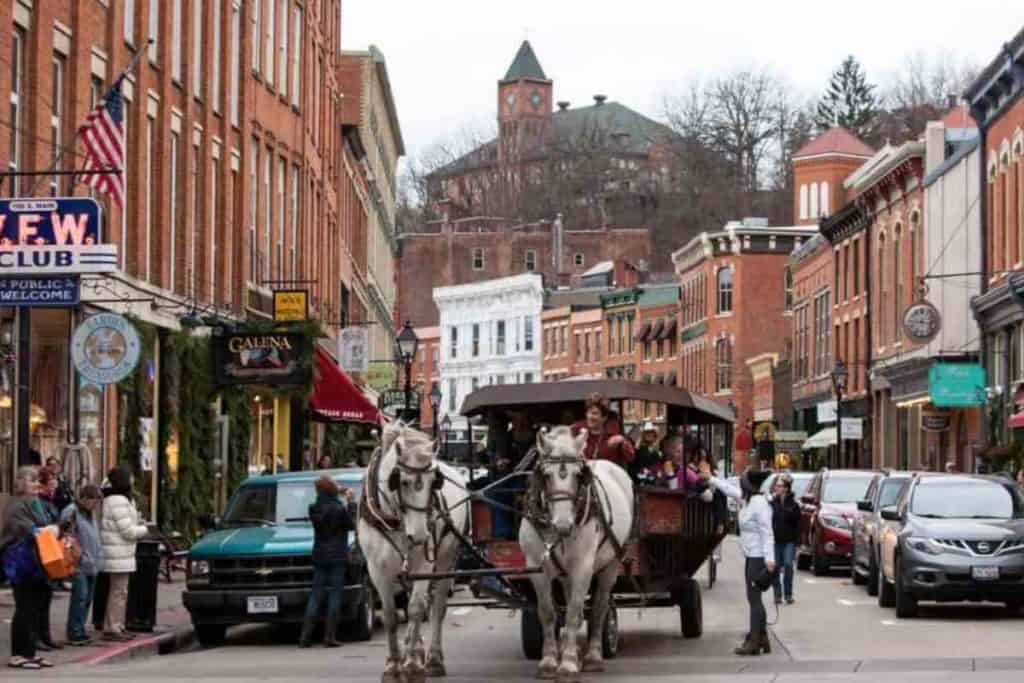 Galena, Illinois Historic Main Street and Horse and Buggy trolley