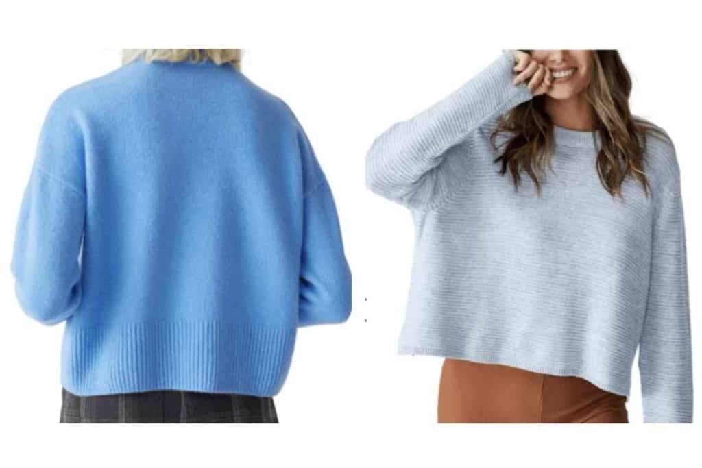 blue warm sweaters