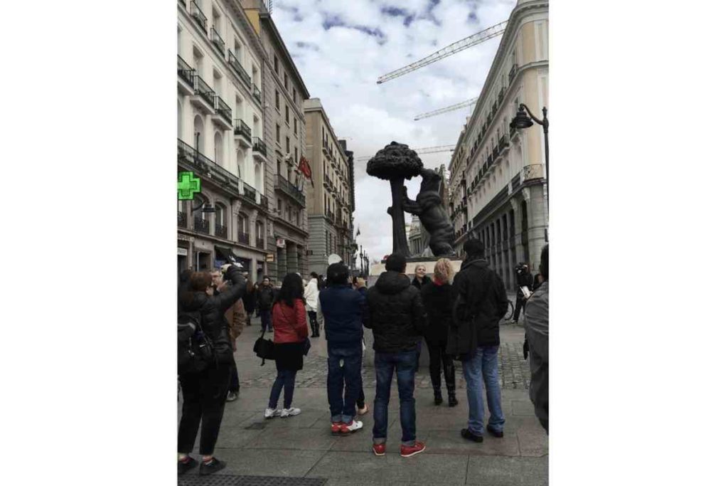 el oso y modroño in puerta de sol, madrid, spain