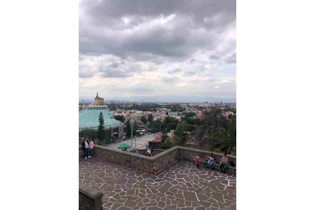 Views of Mexico City from above at the Basilica de Guadalupe 