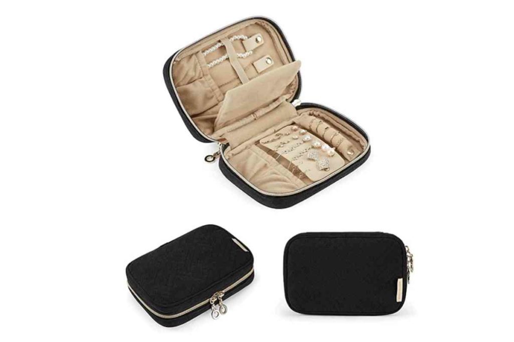 black felt jewelry case for travel