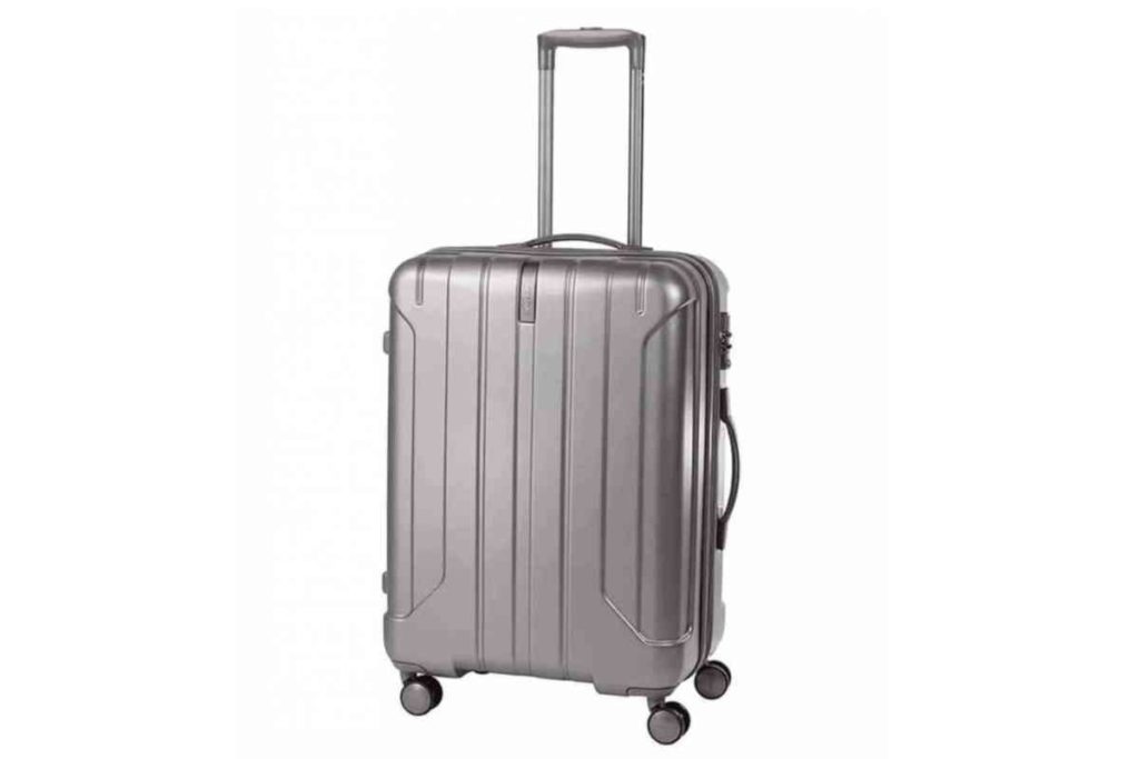 silver samsonite suitcase for travel
