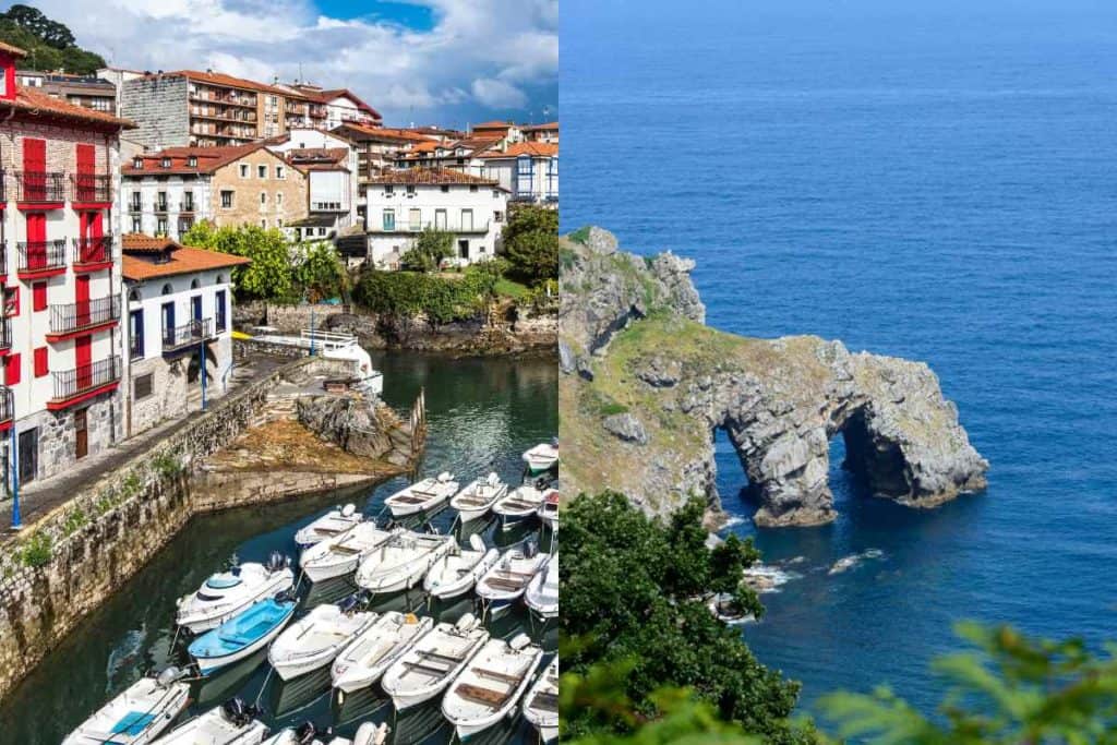 the old port of Bermeo, Spain and the coastal hike at San Juan de Gaztelugatxe, Spain.